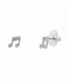 Lux Accessories Womens Kids Girls Music Eighth Note Pave Stud Earrings. - CN11V1OG5KZ