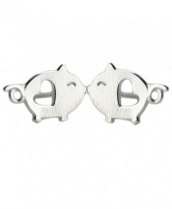 Helen de Lete Love Little Pig 925 Sterling Silver Stud Earrings - CU17Z5RK55Z