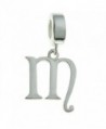 Sterling Silver Alphabet Letter European Style Dangle Bead Charm - CO115QPH6IP