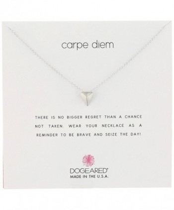 Dogeared Reminder Carpe Diem Pyramid Chain Necklace- 16" + 2" Extender - Silver - CY12G57FI9B