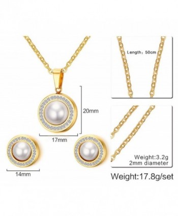 Fashion Stainless Earrings Necklace Jewelry
