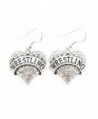 Wrestling Silver Plated Clear Crystal Heart Hook Wire Earrings Jewelry - CD11HJZJ2Y1