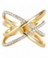 FAPPAC Crossover Entwined Ring Enriched with Swarovski Crystals - C512GI1M6XF