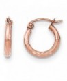 Finejewelers 14k Rose Gold Light Weight Satin Bright Cut Hoop Earrings - CS11TX22E1L