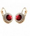 Sale At Cut-throat Prices Cheap Round Crystal Dangle Earring For Woman Gold PE001 - Gold red - CE1829AZZQQ
