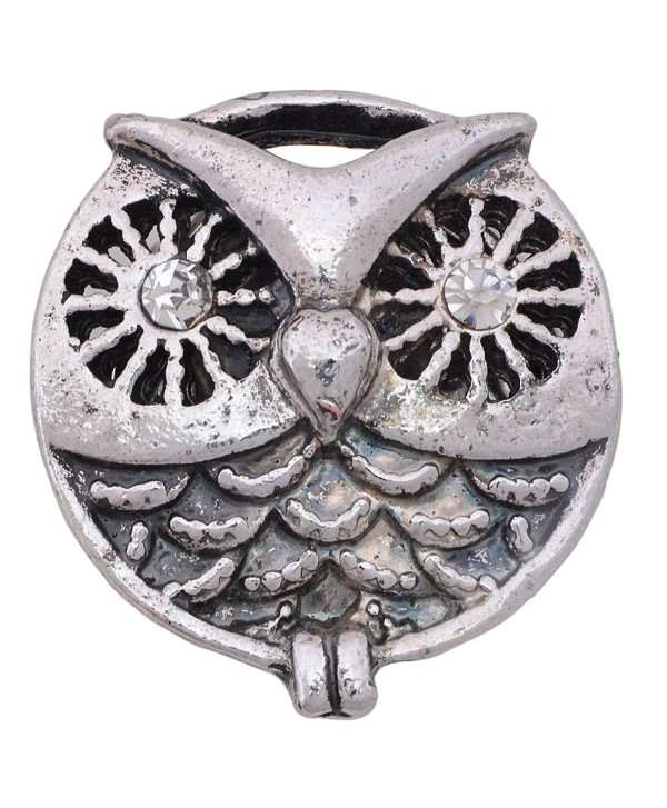 Big Owl Silver Nugz Snap - interchangeable snap jewelry from Nugz Jewelry - C011NFH1TE3