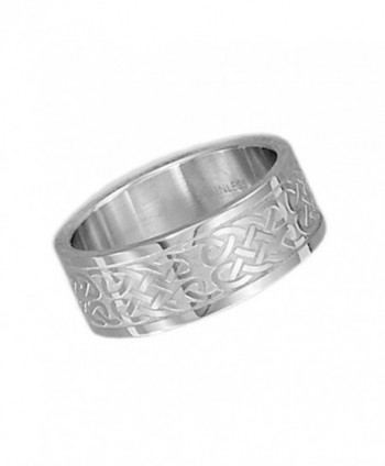 Celtic Etched XL Ring Stainless Steel Wedding Band - CC11NJ9CDZ1