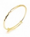 Stainless Steel 18K Gold Tone Cutting Pattern bracelet Bangle Cuff for Women Adjustable 7.48" - CD127TXMHW1