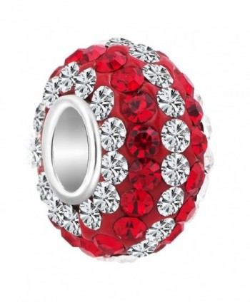 Third Time Charm Multicolor Birthday Charms Swarovski Elements Beads For Bracelets - Red - C317YE49ZAZ