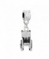 3D Wheelchair Dangling Charm Spacer Bead compatible with European Charm Bracelets - C012O5IFGJ6