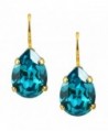 Mariana Gold Plated Raindrop Crystal Drop Earrings - CB11XJMJNPV