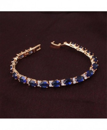GULICX Bracelet Sparkling Sapphire Zirconia in Women's Tennis Bracelets