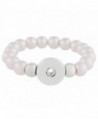 Lovmoment Bracelets Pearl Bracelets Fit 18/20mm Chunks Snaps Jewelry - " Pearl " - CF17YSY90TX