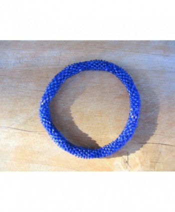 Textured Electric Handmade Bracelet Crocheted in Women's ID Bracelets
