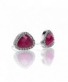 PAVOI 14K GOLD Plated Gemstone Earrings CZ Simulated Diamond Stud Earrings - Purple Jasper - CC17Z6N8UHC