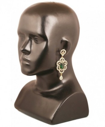Touchstone Bollywood Rhinestone designer earrings