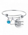 Yoomarket Friendship Birthstone Adjustable 03 Mar Aquamarine in Women's Bangle Bracelets