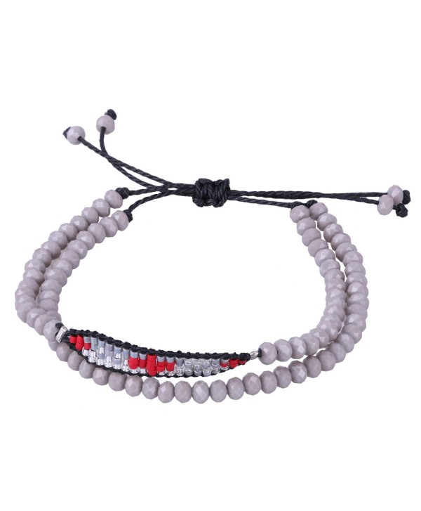 KELITCH Bracelets Handmade Friendship Medical - Grey - C012NSROSXM