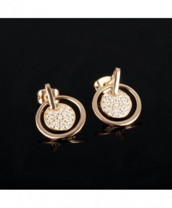 LOHOME Titanium Champagne Zircon Earrings