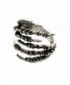 925 Silver Plated Copper Punk Eagle Claw Ring Gothic Ring Decorative Ring- 6 - C111DYGPFAD
