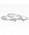 Sterling Silver White Stacking Rings in Women's Stacking Rings