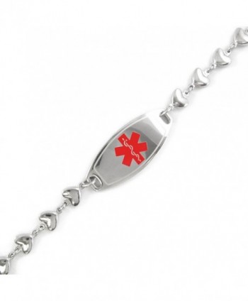 MyIDDr - Pre-Engraved & Customizable Coumadin ID- Medical Alert Bracelet- Heart Chain - C111CK0007X