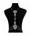 NABROJ 3 Colors 1 PC Glamorous Crystal Body Chain Costume Belt Chain Jewelry with Gift Box - Crystal - CQ1866WQM9Z