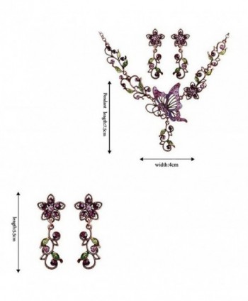 Femicuty Fashion Butterflies Elegant Necklace in Women's Jewelry Sets
