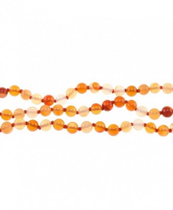Knotted Carnelian Fashion Necklace Sterling
