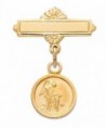 Gold Baby Pin Pendant Guardian Angel Medal in Gift Box- Christening & Baptism Pin- First Communion Pin - CN114PXLC75