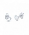 Sterling Silver Hollow Heart Stud Earrings - 4mm - CY11B11N1J1