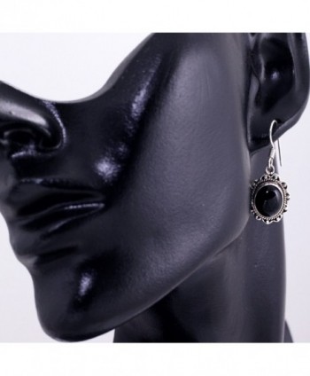 Oxidized Sterling Gemstone Vintage Earrings in Women's Drop & Dangle Earrings