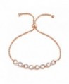 DIFINES Redbarry Endless Love Rose Gold Plated Charm Adjustable Infinity Bracelet for Women Girls - Rose - CP183QUQDL5