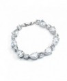 Mariell Glamorous CZ Bridal Bracelet Pear-Shaped and Round Cut - Ideal Wedding and Bridesmaids Jewelry - CB121KHH5R9