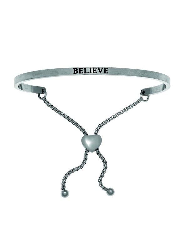 Intuitions Stainless Steel Believe Bangle Bracelet - CH185XI5CYE