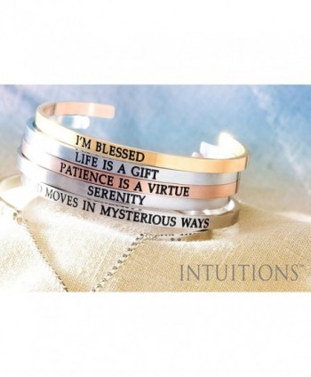 Intuitions Stainless Believe Bangle Bracelet in Women's Cuff Bracelets