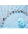 Birthstone Necklace SILYHEART Swarovski Crystals in Women's Pendants