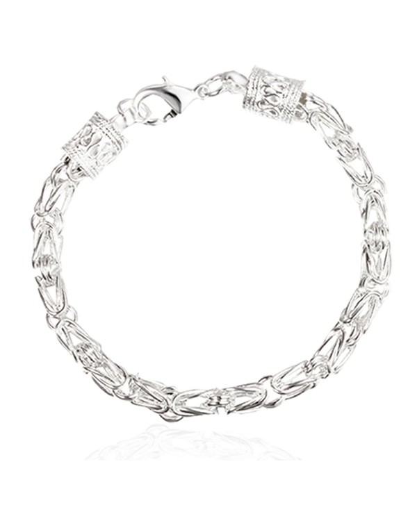 Sephla 925 Sterling Silver Plated Byzantine Bracelet - CB11Z818VPT