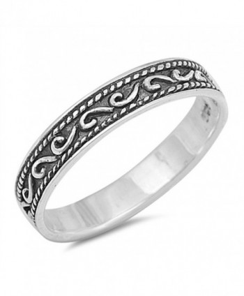 Eternity Celtic Design Wedding Ring New .925 Sterling Silver Band Sizes 4-10 - C412GTVO5O7