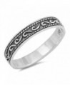 Eternity Celtic Design Wedding Ring New .925 Sterling Silver Band Sizes 4-10 - C412GTVO5O7