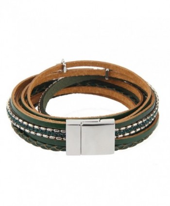 Jenia Multi layer Leather Bracelet Magnetic in Women's Bangle Bracelets