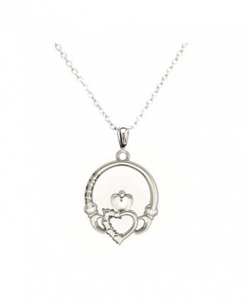 Claddagh Heart Pendant Birthstone Necklaces