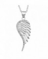 S925 Sterling Silver Touch Of Heaven Angel Wing Charm Pendant Necklace For Women- Gift Boxed - CH1878H976R