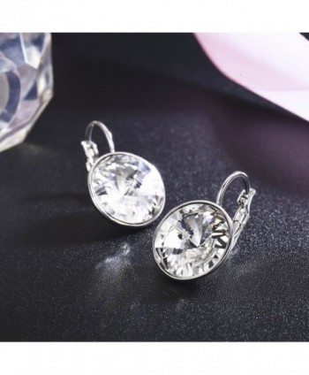 SBLING Leverback Earrings Swarovski Crystals in Women's Drop & Dangle Earrings