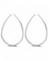 Lureme 79mm Large Oval Hoop Earrings for Women (er005648) - Silver - C91855E5E9K