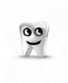 Bling Jewelry Smiling Tooth 925 Sterling Silver Bead Charm - CH1156G1K3L
