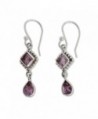 NOVICA Amethyst and .925 Sterling Silver Dangle Earrings- 'Purple Spark' - C2127W2LJ87