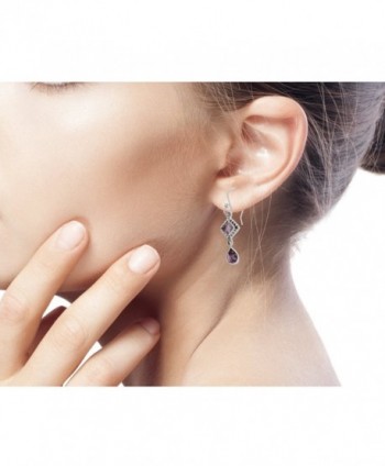 NOVICA Amethyst Sterling Silver Earrings in Women's Drop & Dangle Earrings