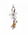 Beautiful White Daisy Leather Key Chain or Key Ring - CW12675M0O7