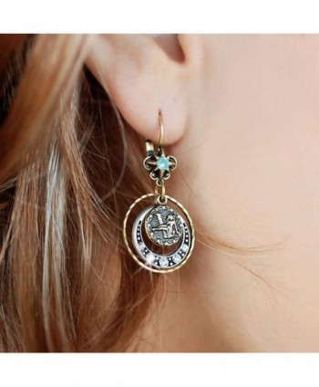 Pisces Zodiac Sign Astrology Earrings in Women's Drop & Dangle Earrings